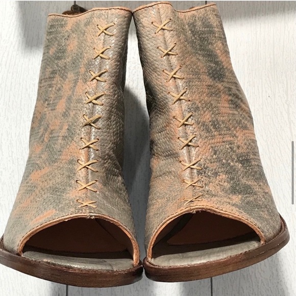 BED STU ONSET P. Peep Toe Booties Size 10 - Picture 4 of 13